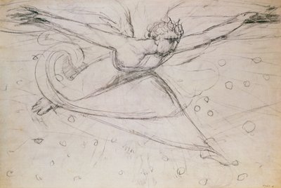 Ein Engel schreitet unter den Sternen von William Blake